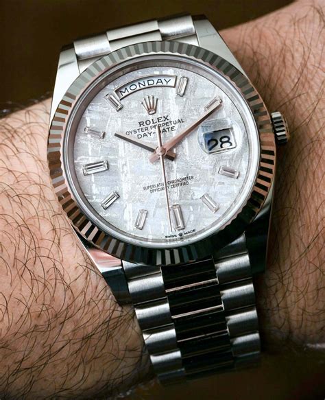 rolex day date 40 stainless steel